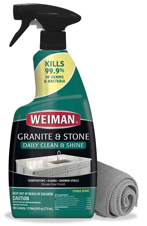 Weiman Disinfectant Granite Cleaner And Polish Bundle Safely Clean Disinfect And Shine