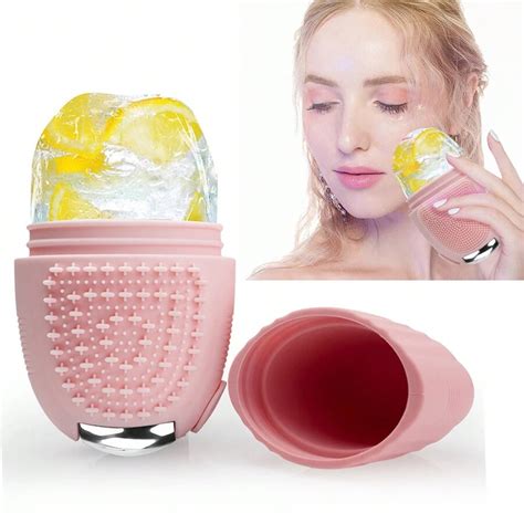 1 Pc Ice Face Roller Massager Reusable Facial Treatment Ice Cube Roller To Tighten Skin And De