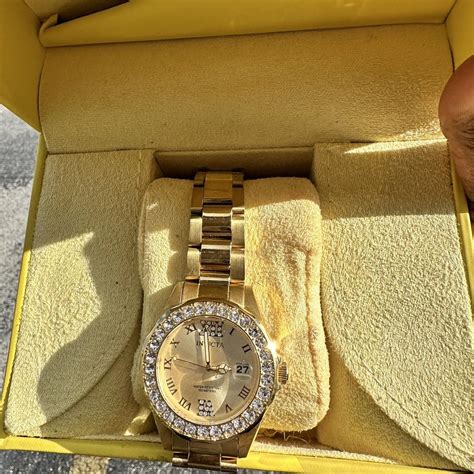 Invicta Women's Gold Watch | Depop