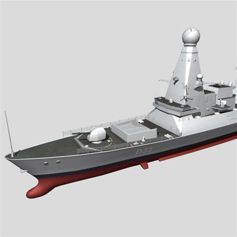 3d Model Type 45 Class Destroyer