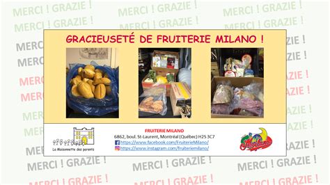 MERCI À FRUITERIE MILANO La Maisonnette des parents