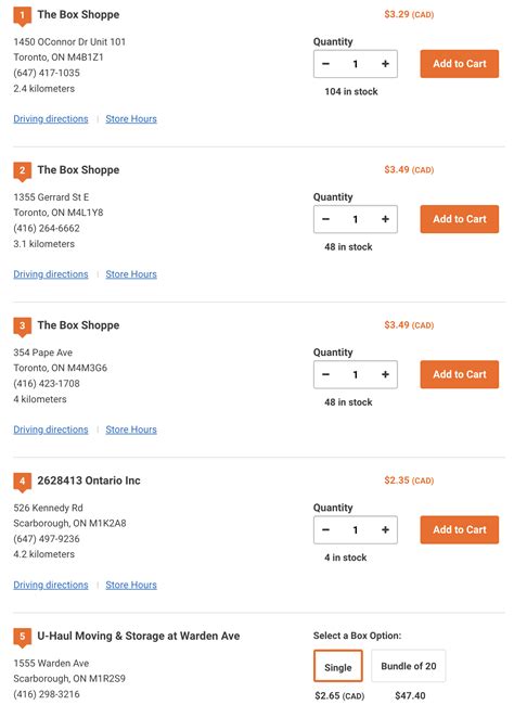 Why does uhaul box price vary from one store to another in the same