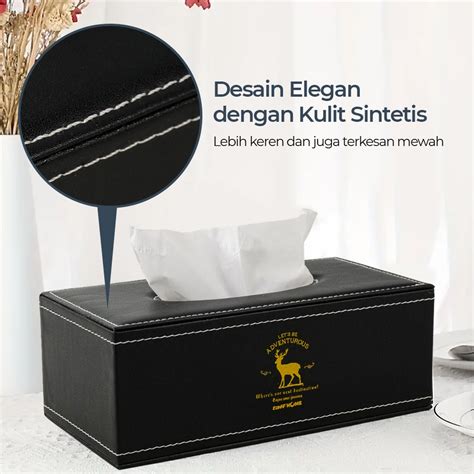 Jual Kotak Tisu Kulit Besar Aesthetic Meja Makan Kamar Tidur Leather