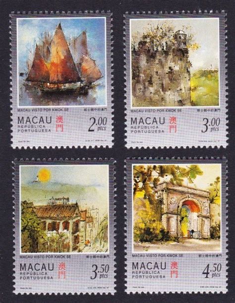 Macao Macau Paintings Of Macao By Kwok Se 4v 1997 Mnh Sc860 863