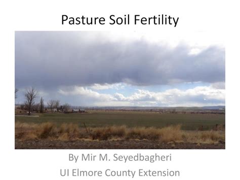 Pdf Pasture Soil Fertility University Of Idaho Soil Test For