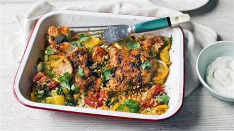 Harissa Baked Fish With Bulgur Wheat Recipe BBC Food