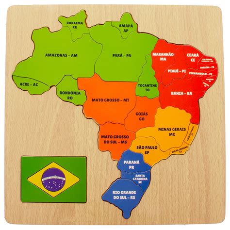 Quebra Cabe A Aprenda Brincando Mapa Do Brasil Importados Lili