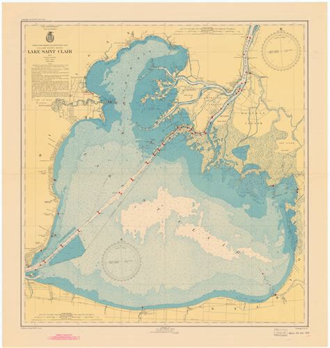 Lake Saint Clair Map 1945 | Etsy