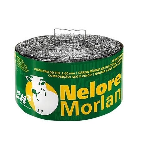 Arame Farpado 100 Metros Nelore Morlan Bitola 1 60mm Galvanizado