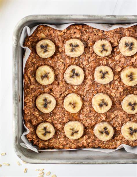 Peanut Butter Banana Oatmeal Breakfast Bars Project Meal Plan