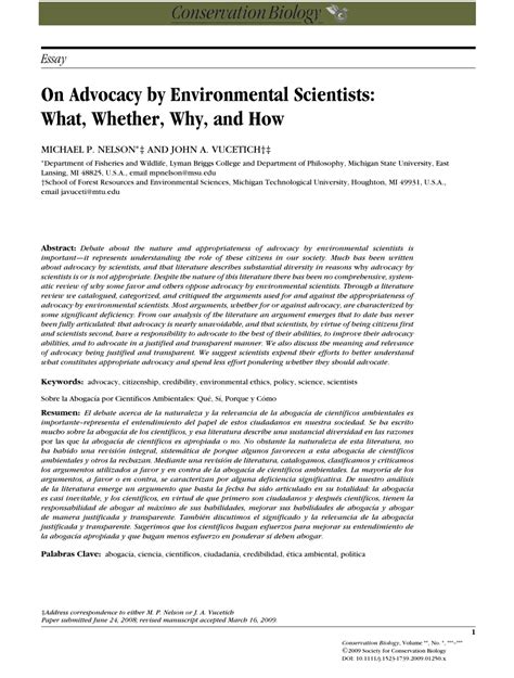 Environmental Advocacy Examples