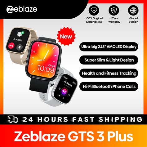 New Zeblaze GTS 3 Plus Ultra 2 15 AMOLED Screen Voice Calling Smart