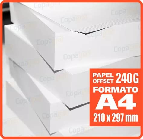 Papel Offset 240g Tam A4 Pcts C 250 Folhas Escorrega o Preço