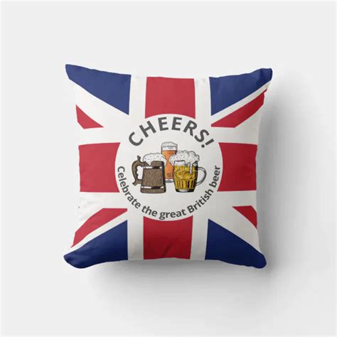 Customizable Union Jack Beers Throw Pillow Zazzle