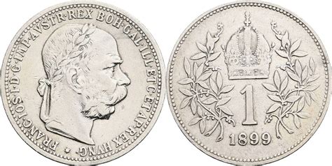 Österreich Kaiser Franz Joseph I 1 Krone 1899 VF EF MA Shops