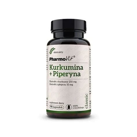 Pharmovit Kurkumina Piperyna 250Mg Curcumin Piperine 90 Capsules