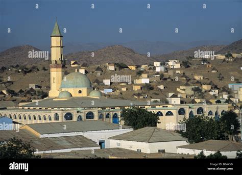 Great Mosque And View Over Keren In The Eritrean Highlands Eritrea