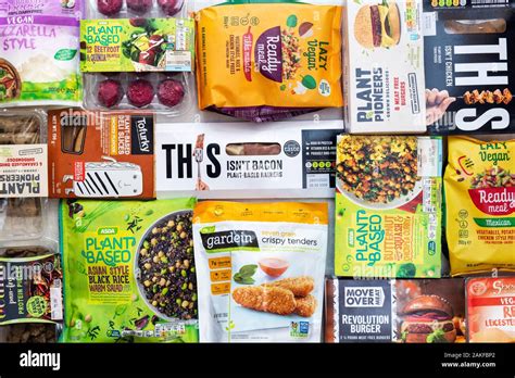 Plant Based Vegan Products Packaging Pattern UK Stock Photo Alamy