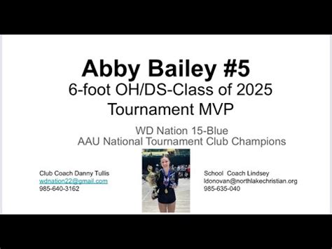 Abby Bailey Nationals Highlights YouTube