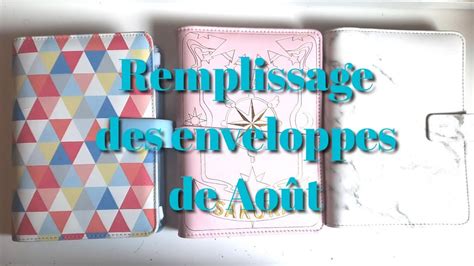 JE REMPLIS MES ENVELOPPES POUR LE MOIS D AOUT 2023 Budget YouTube