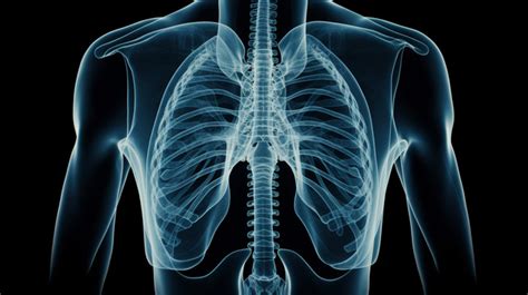 Chest Xray Exam For Pulmonological Assessment Skeleton Spine Patient