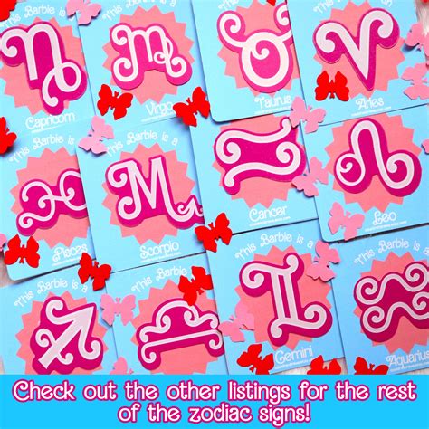 Barbie Zodiac Stickers fire Signs - Etsy