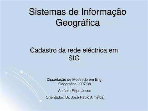 Ppt Sistemas De Informa O Geogr Fica Powerpoint Presentation Free