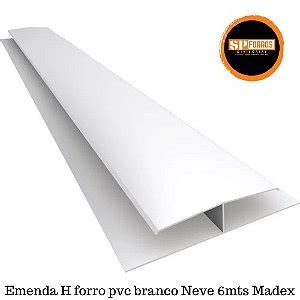 Emenda H Branco 6mts Gigaplast Forro PVC Forro Pvc Madeirado Forro