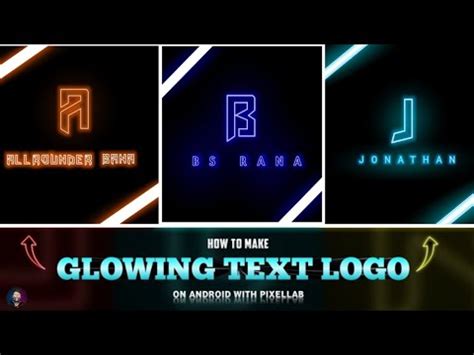 Glowing Text Logo In Pixellab So Easy Allrounder Shivam Yt Youtube