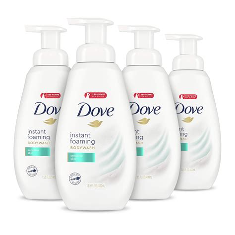 Dove Instant Foaming Body Wash Hyz01 4 Count For Softer And Smoother