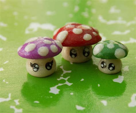 Polymer Clay Cute Mushroom Tutorial 6 Steps With Pictures Instructables