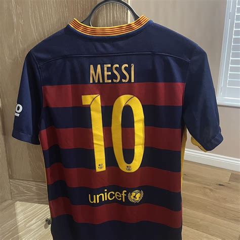 Official Messi Barcelona shirt Fits small/medium... - Depop