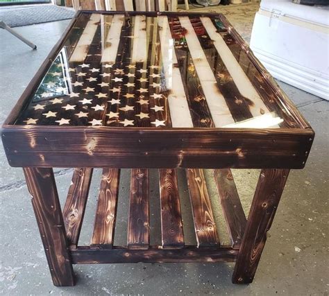 American Flag Coffee Table Etsy American Flag Wood Coffee Table