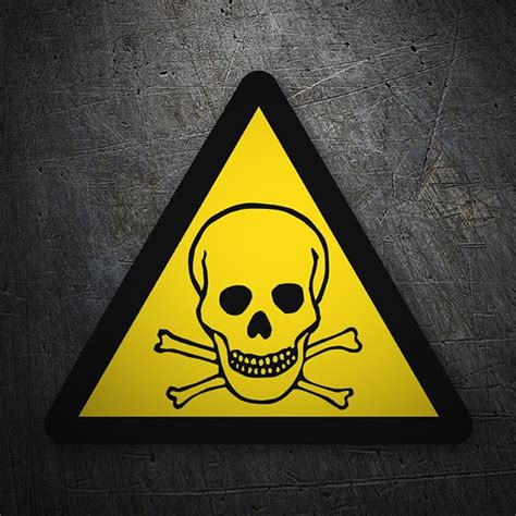 Warning sign sticker toxic