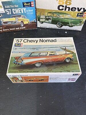 Vintage 1968 Revell 57 Chevy Nomad Model Kit H 1260 200 Box With