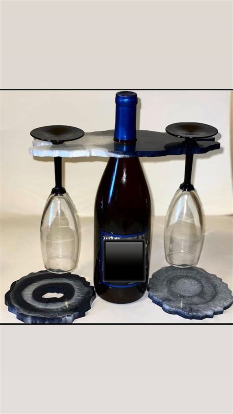 Champagnewine 2 Glass Holder Set Etsy