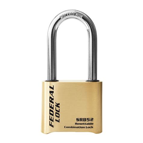 Federal Lock Brass Combination Lock Srb R Series