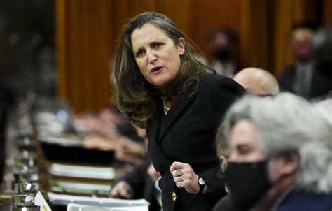 Federal Liberals Set To Deliver Budget On April Freeland Tells House