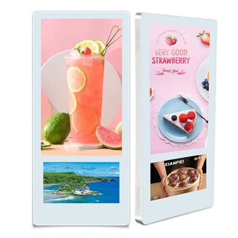 Wall Mounted Digital Signage Dual Screen Display Indoor Kiosk Lcdkiosk