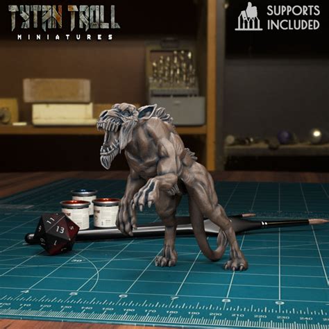 3D Printable Hellhound Pack Pre Supported By TytanTroll Miniatures