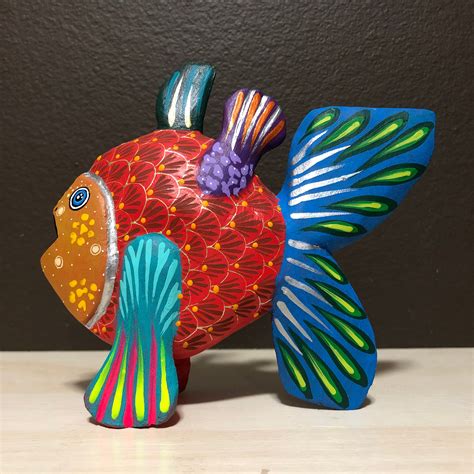 Alebrije Fish Handcrafted Wood Carving By Taller Zeny Fuentes Etsy