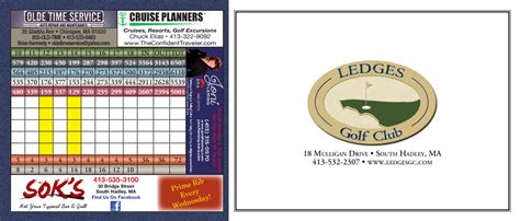 Scorecard - Ledges Golf Club