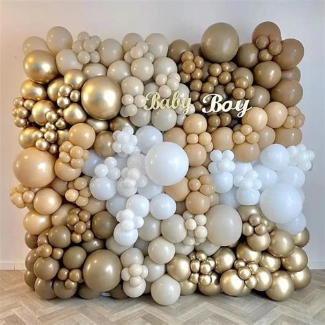 171Pcs Balloon Garland Arch Kit Khaki Nude White Brown Gold Latex