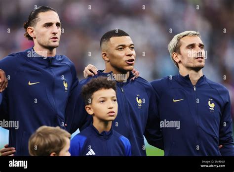 Lusail Qatar Th Dec L To R Adrien Rabiot Kylian Mbappe