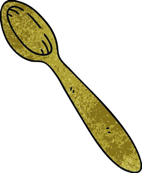 Quirky Hand Drawn Cartoon Wooden Spoon 10589760 Vector Art At Vecteezy