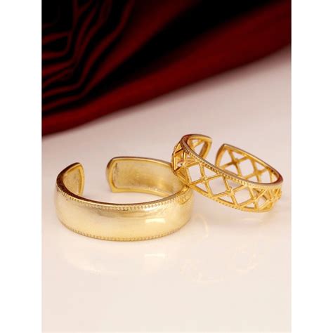 GIVA 925 Sterling Silver Golden Compatible Couple Rings Men And Women