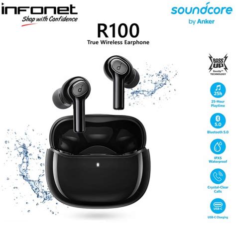 Jual Earbuds Anker Soundcore R Bluetooth Hitam Shopee Indonesia