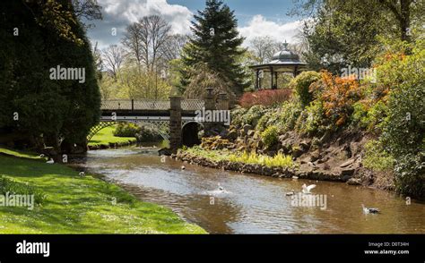 River Wye In The Pavilion Gardens Buxton Derbyshire Uk Stock Photo