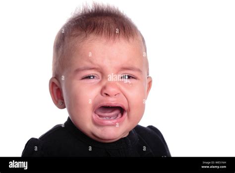 Baby White Background Crying Hi Res Stock Photography And Images Alamy