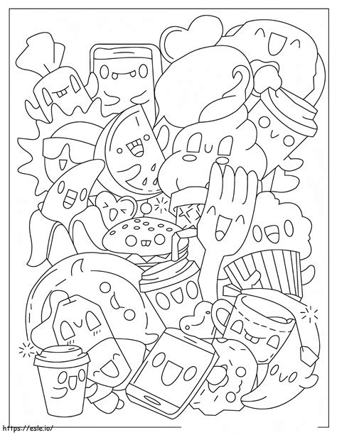 Awesome Kawaii Coloring Page